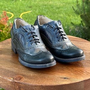 Freebird Mackenna Oxford Wingtip Shoes Navy Multi 6 NIB
